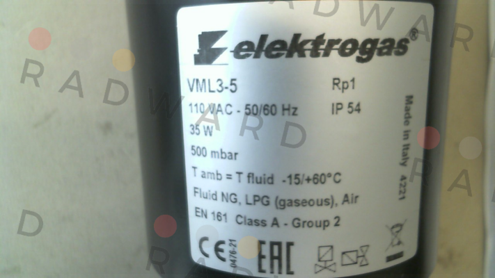 VML3-5 (110 V AC) Elektrogas