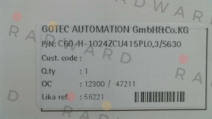 C60-H-1024ZCU415PL0,3/S630 Lika