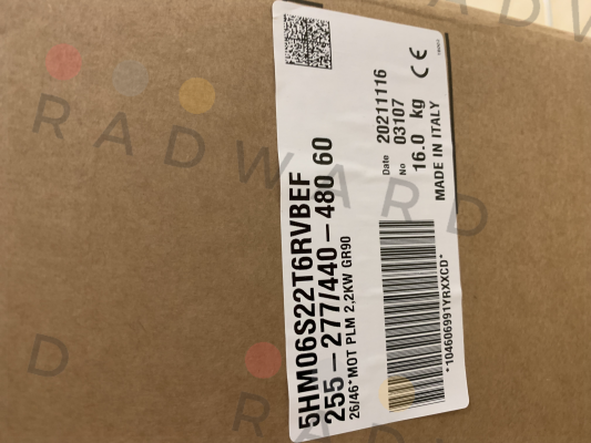 Type: 5HM06S22T6RVBEF / PN: 104606991YRXXCD Lowara