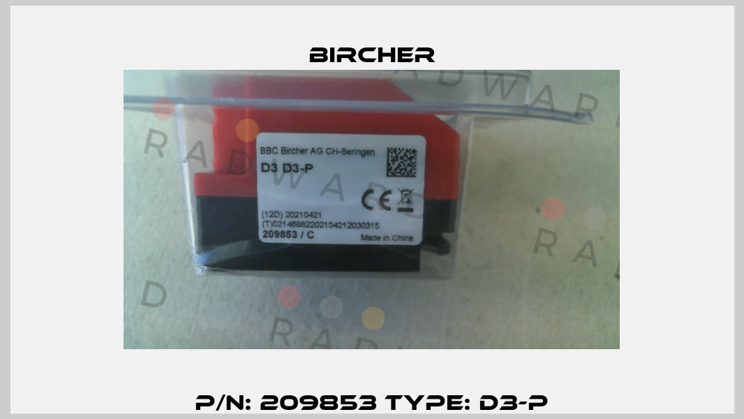 P/N: 209853 Type: D3-P Bircher