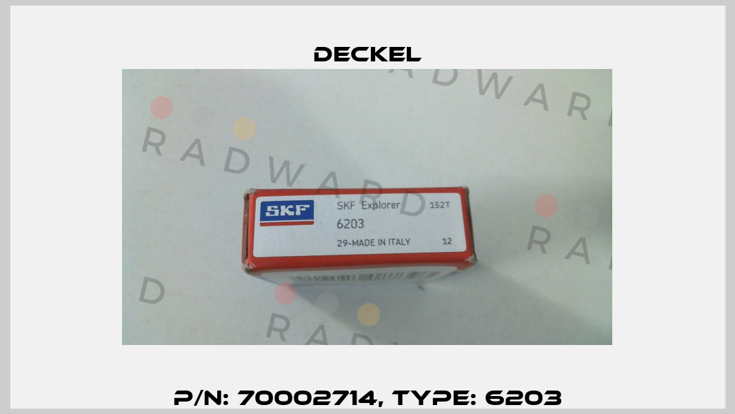 P/N: 70002714, Type: 6203 Deckel