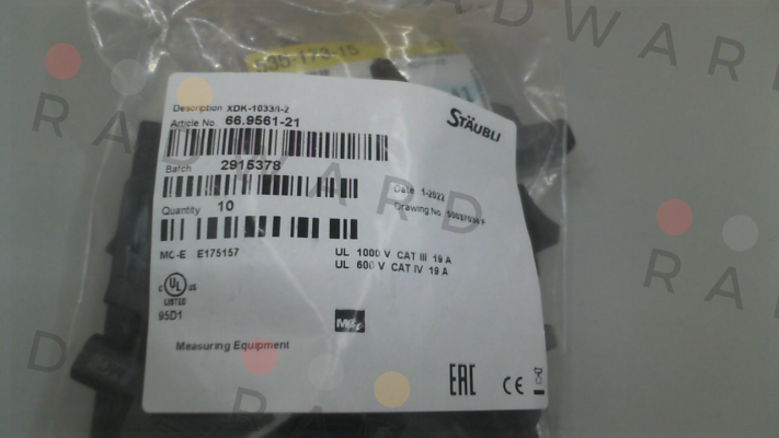 P/N: 66.9561-21,Type: XDK-1033/I-2 Multi-Contact (Stäubli)