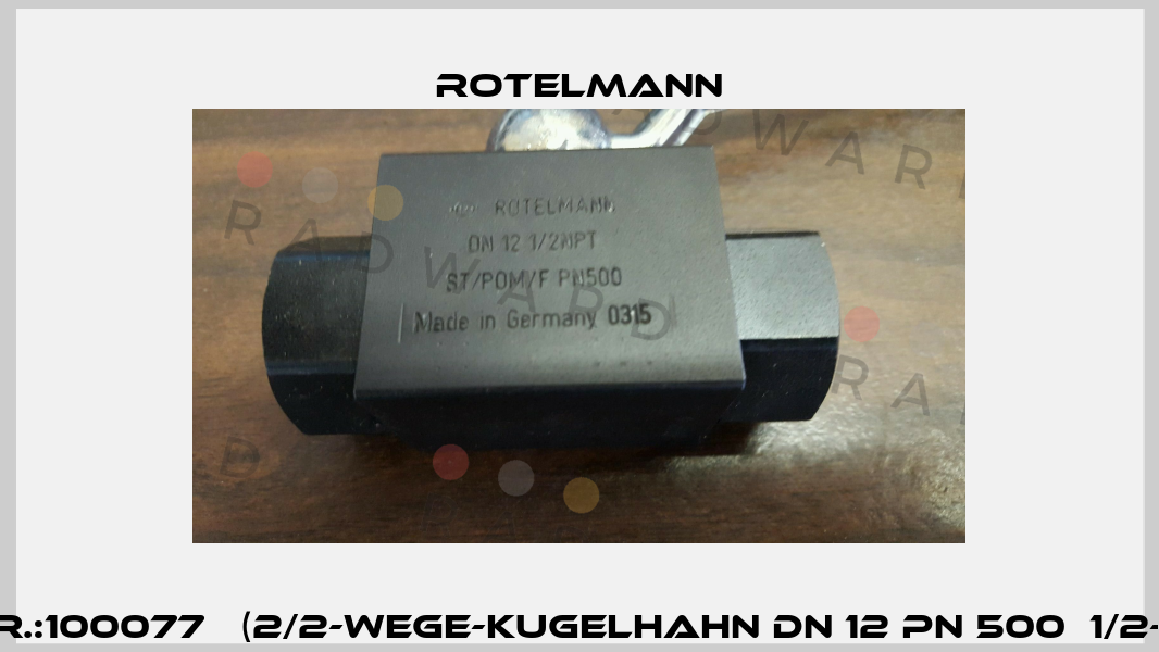 Artikel-Nr.:100077   (2/2-Wege-Kugelhahn DN 12 PN 500  1/2-14 NPT IG )  Rotelmann