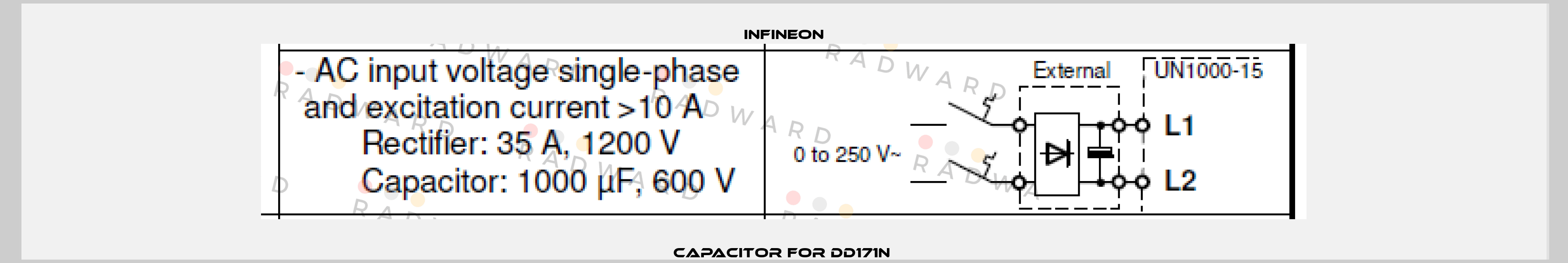 Capacitor For DD171N  Infineon