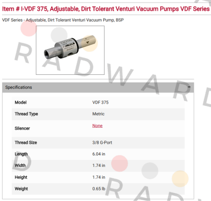 I-VDF 375 VACCON