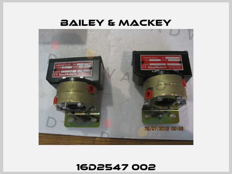 Type 1382 Differential Pressure Switch Bailey & Mackey