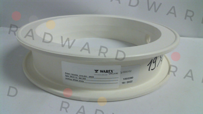 WX6000 / sealing element of EPDM white suitable for DKZ110 DN 200 Warex