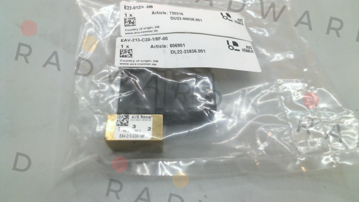 P/N: 606901 Type: EAV-213-C30-1/8F-00 Avs Römer