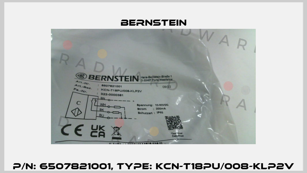 P/N: 6507821001, Type: KCN-T18PU/008-KLP2V Bernstein
