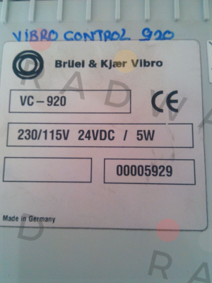 VIBROCONTROL 920  Bruel-Kjaer