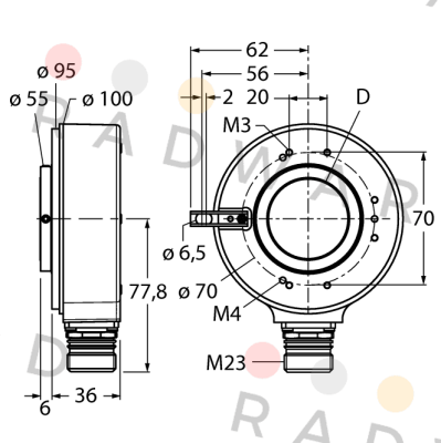 RI-42H30S4-2B5000-12M23 Turck