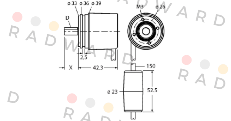 RM-46S8S-3C24B-CT 1M Turck