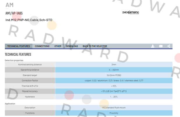 AM1/AP-1A85 Micro Detectors / Diell (now Datasensing)