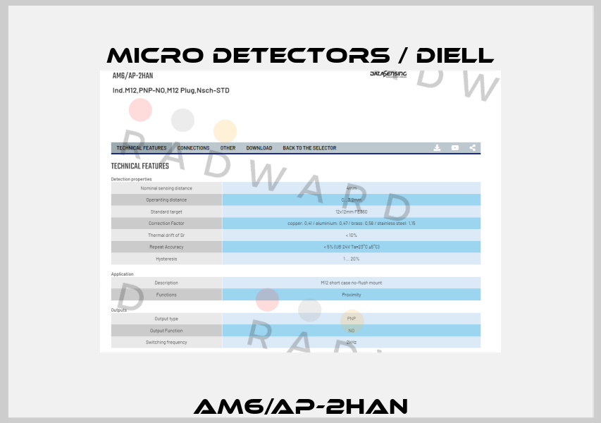 AM6/AP-2HAN Micro Detectors / Diell