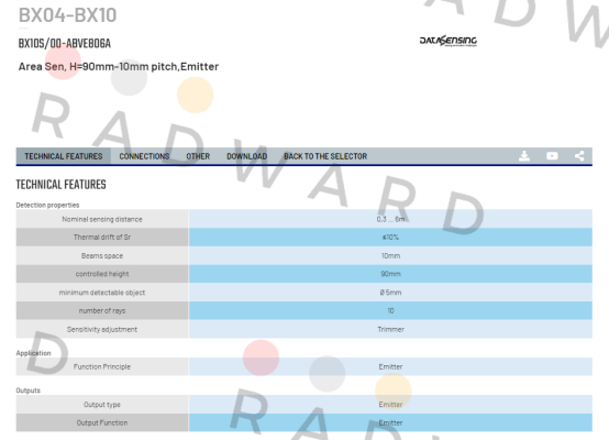 BX10S/00-ABVE806A Micro Detectors / Diell (now Datasensing)