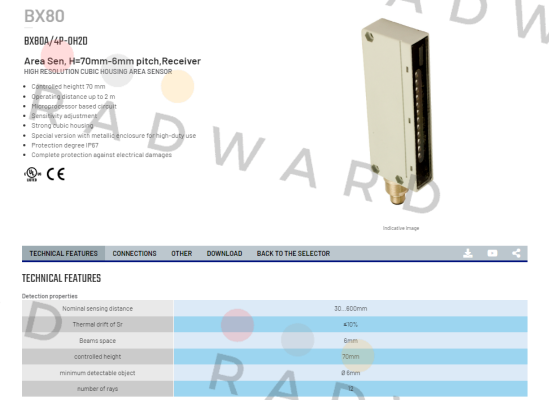 BX80A/4P-0H2D Micro Detectors / Diell (now Datasensing)