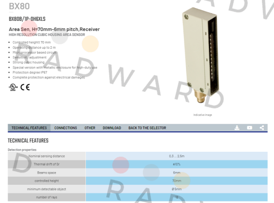 BX80B/1P-0H6XLS Micro Detectors / Diell (now Datasensing)