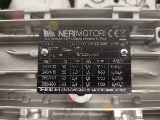 T90L 1,5kw 4P B5 Neri Motori
