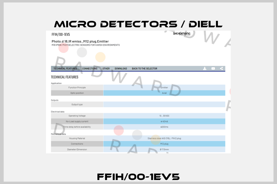 FFIH/00-1EV5 Micro Detectors / Diell