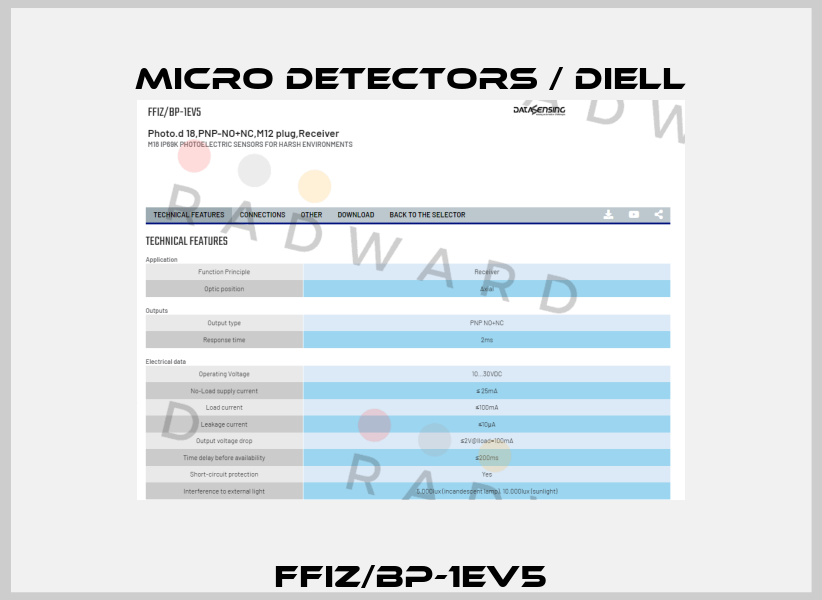 FFIZ/BP-1EV5 Micro Detectors / Diell