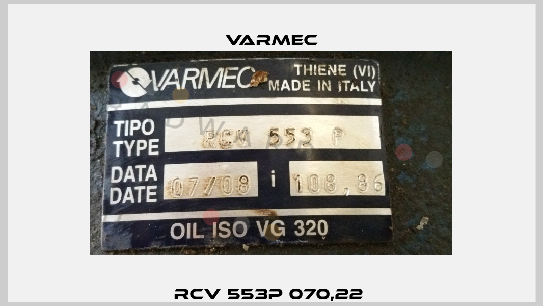 RCV 553P 070,22  Varmec