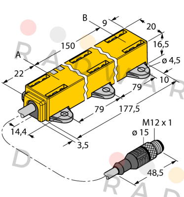 LI150P1-Q17LM1-LU4X2-0,3-RS5/S97 Turck