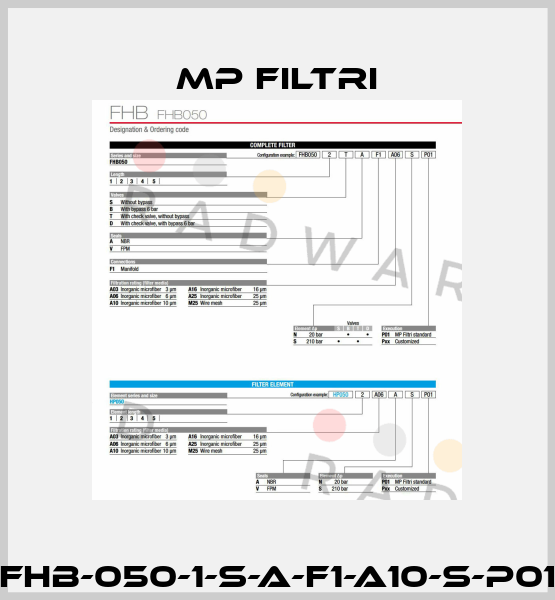 FHB-050-1-S-A-F1-A10-S-P01 MP Filtri
