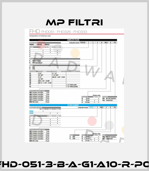FHD-051-3-B-A-G1-A10-R-P01 MP Filtri