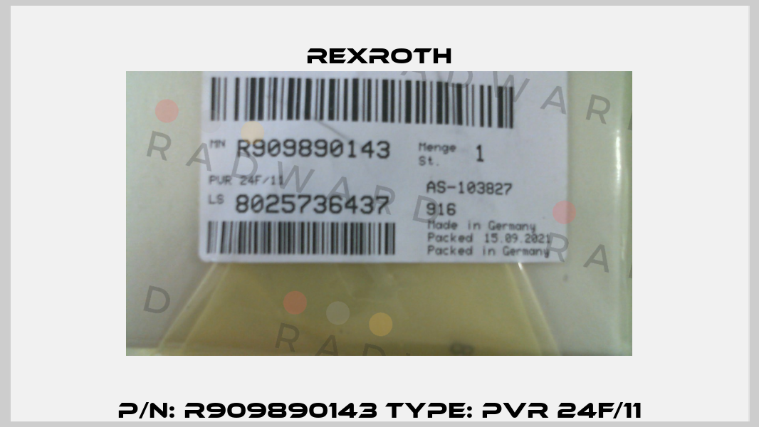 P/N: R909890143 Type: PVR 24F/11 Rexroth