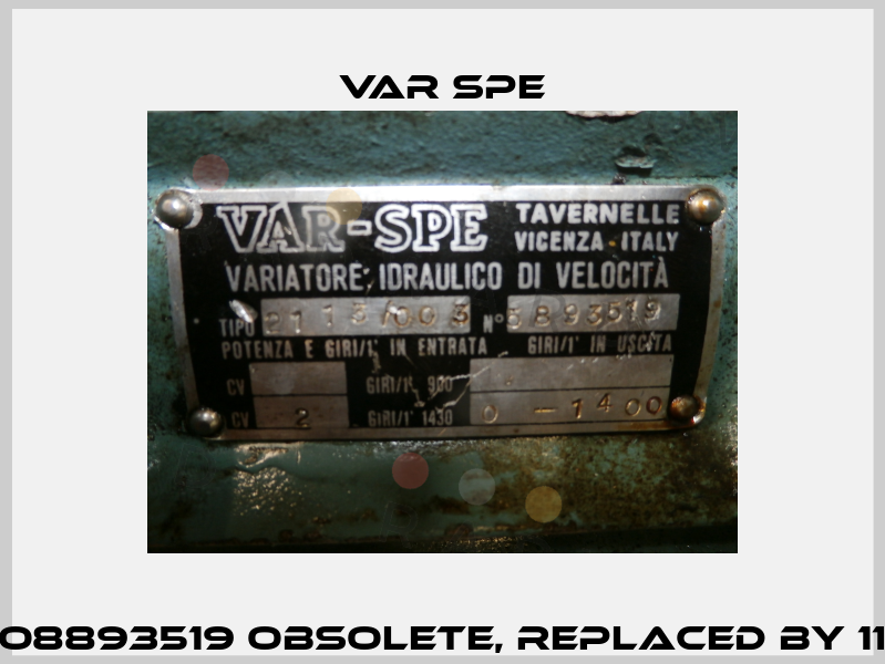 2115/003  No8893519 obsolete, replaced by 11.K4/002/13  Var Spe