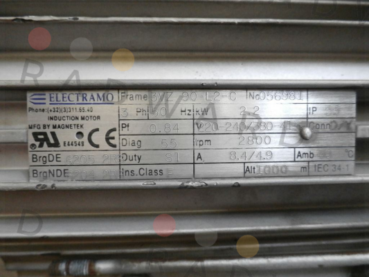 3VZ 90-L2-C not available, can be replaced by complete motor AP2.20D2N23 Electramo