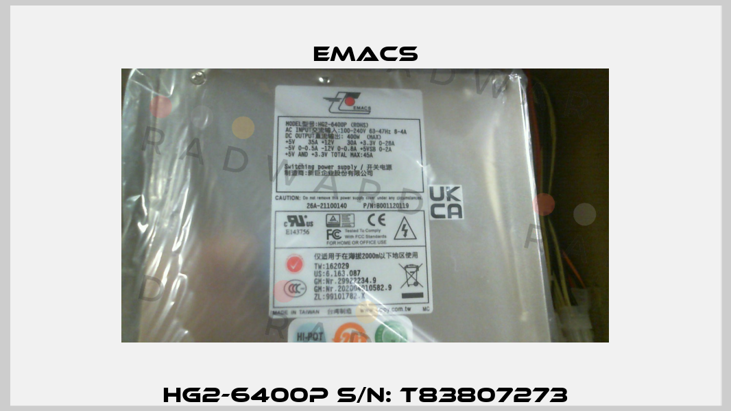 HG2-6400P S/N: T83807273 Emacs