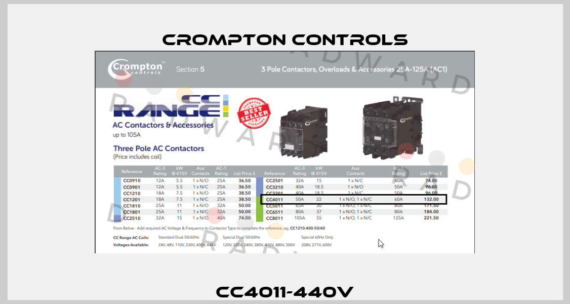 CC4011-440V Crompton Controls