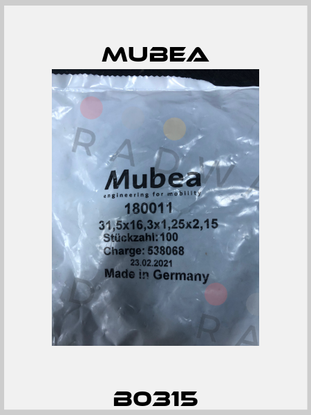 B0315 Mubea