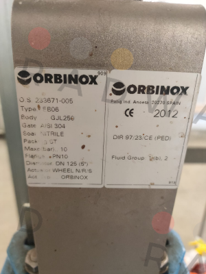 Typ EB06 PN10 DN 125 Orbinox