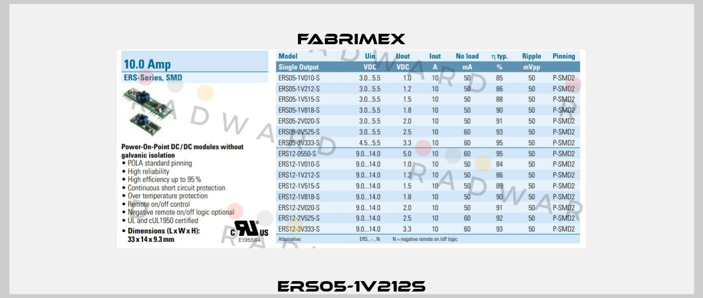 ERS05-1V212S Fabrimex
