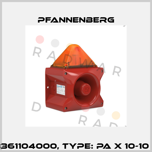 Art.No. 23361104000, Type: PA X 10-10 230 AC OR Pfannenberg