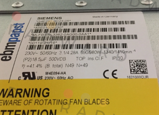 G4E280-BC23-05 OEM for Siemens EBM Papst