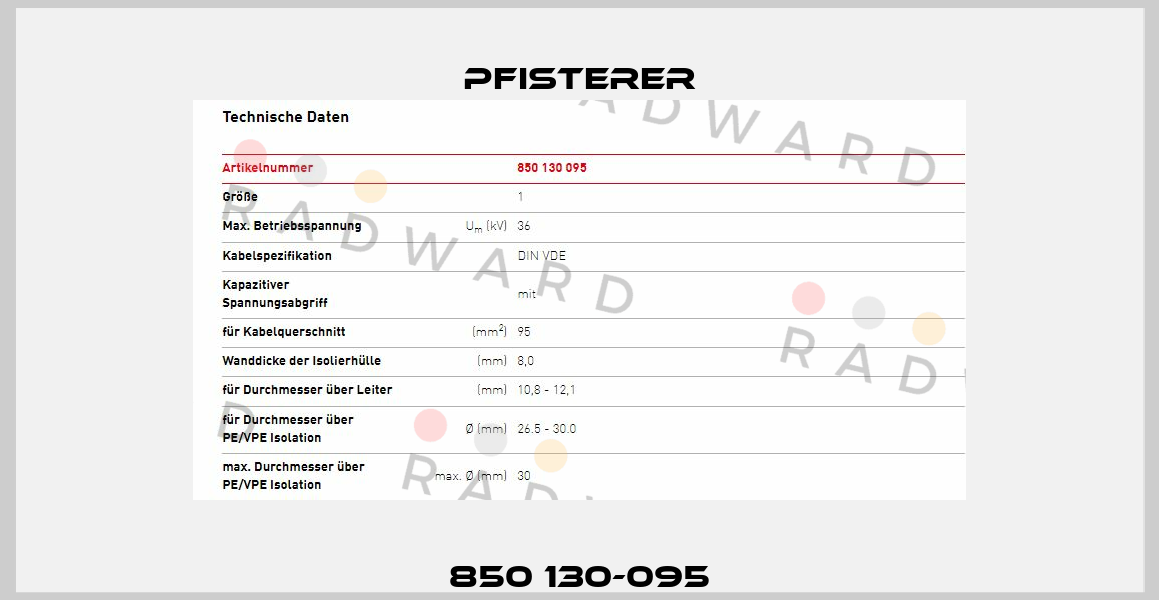 850 130-095 Pfisterer