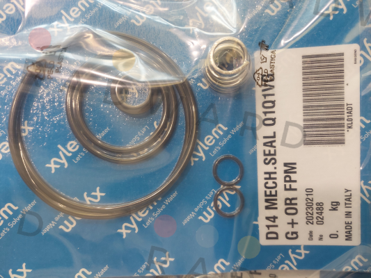 KL01ADT / Type:  KIT TEN D14 Q1Q1VGG+ELAST FPM# Lowara