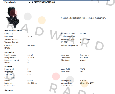 1M101P1095SVBSMV0M3-XXX Obl