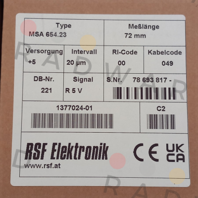 MSA 654.23 Rsf Elektronik