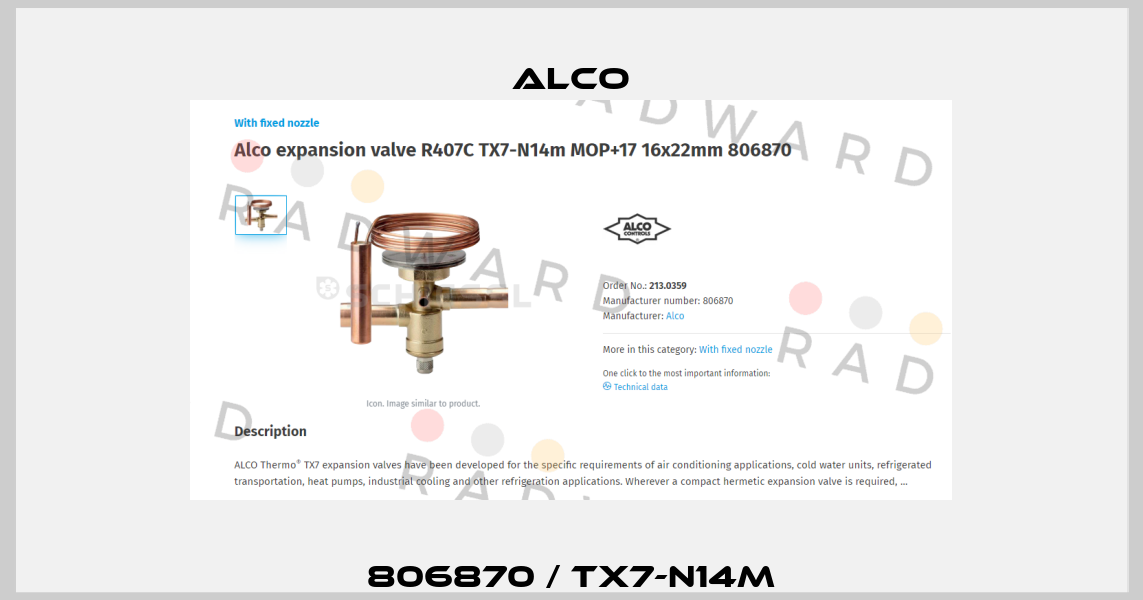 806870 / TX7-N14m Alco