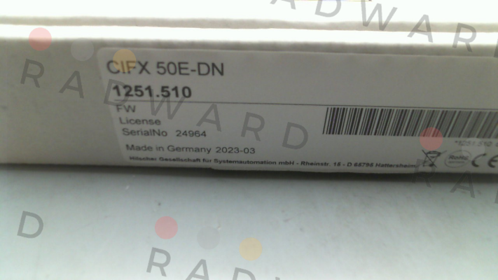 P/N: 1251.510 Type: CIFX 50E-DN/+ML Hilscher