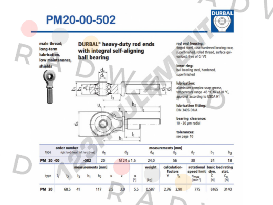 PM 20-00-502 Durbal