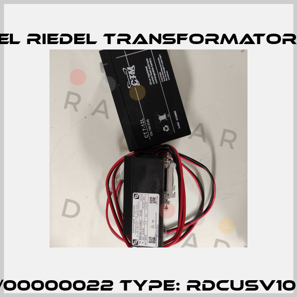 P/N: 0251/00000022 Type: RDCUSV10K GTW6.0 Michael Riedel Transformatorenbau