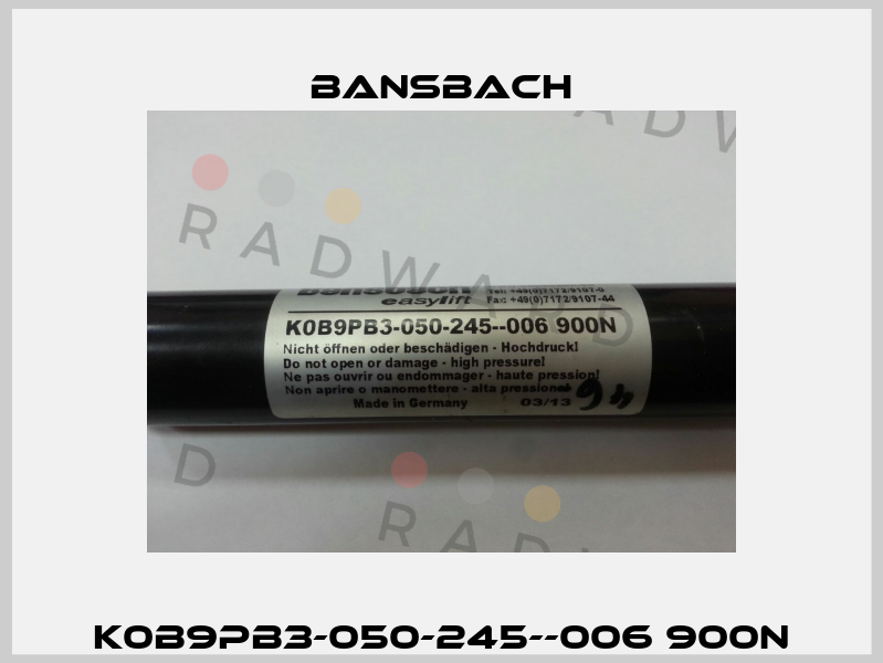 K0B9PB3-050-245--006 900N Bansbach