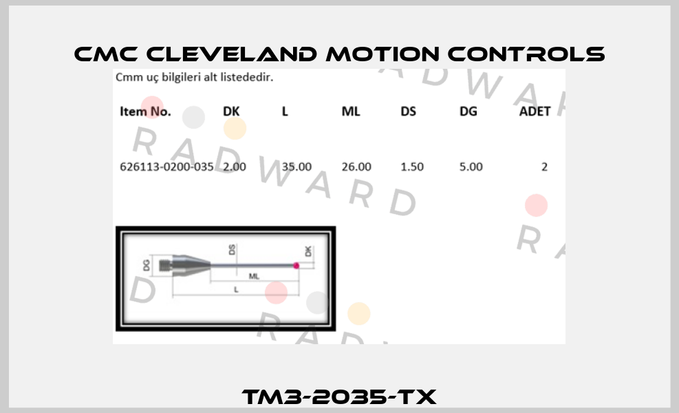 TM3-2035-TX Cmc Cleveland Motion Controls