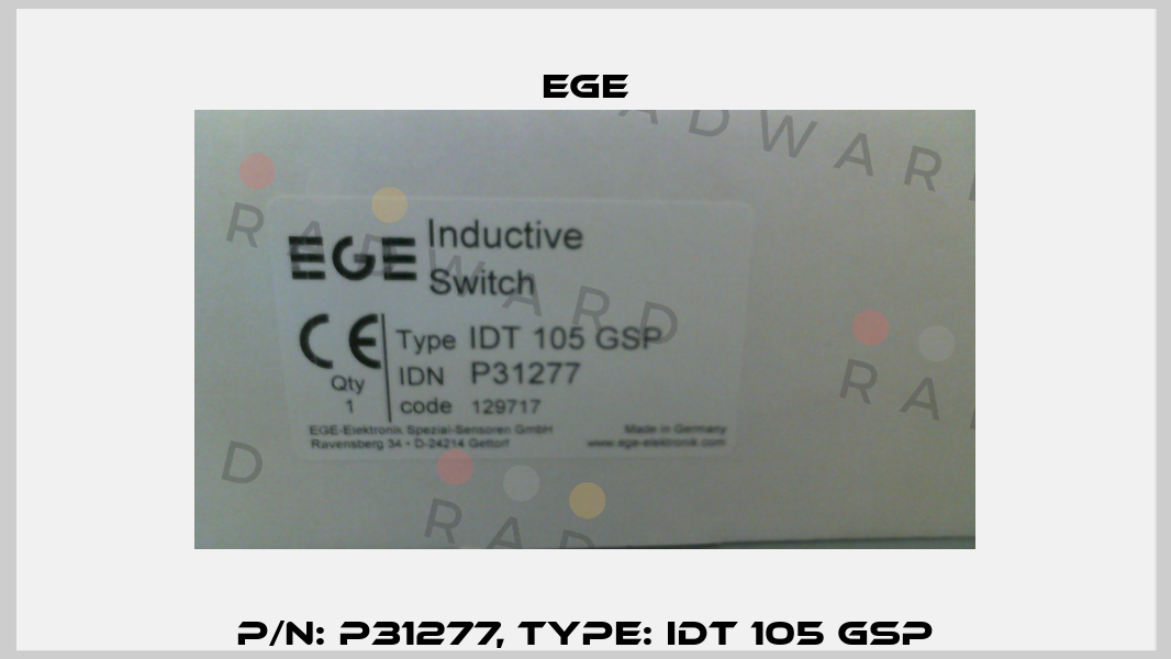 p/n: P31277, Type: IDT 105 GSP Ege