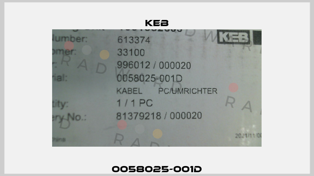 0058025-001D LAIPPLE KEB